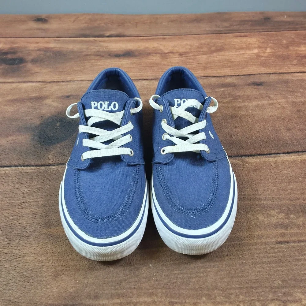 Polo Ralph Lauren Faxon X Sneakers Mens 7.5 Blue Good Canvas Low Top Shoes